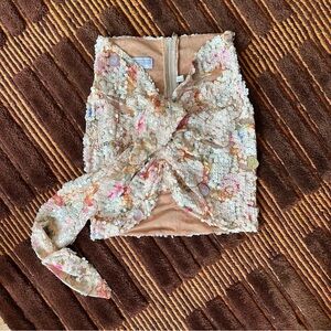 The Dolls House Beudelle Skirt in Ocean Sequin